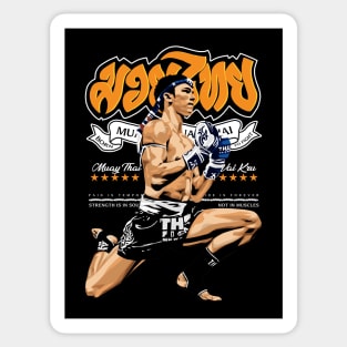 Muay Thai Wai Kru Kickboxing Born to Fight Sticker